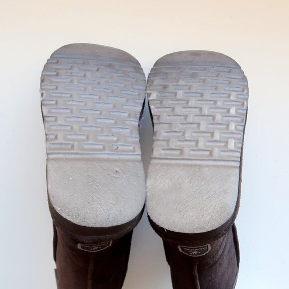 NEW Bearpaw Dorado Brown Suede & Wool Unisex Winter / Snow Boots Size 6 - Picture 6 of 15